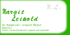 margit leipold business card